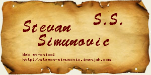 Stevan Simunović vizit kartica